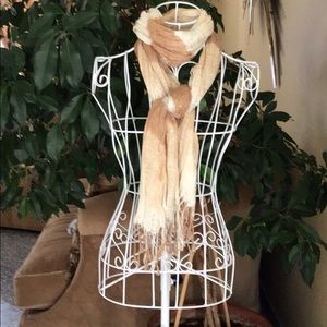 Cream, tan and beige scarf